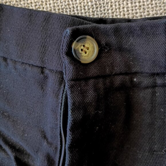 ZARA Women’s Black Denim High-Waisted Tapered Shorts – Zip Front Size XS - Picture 4 of 5